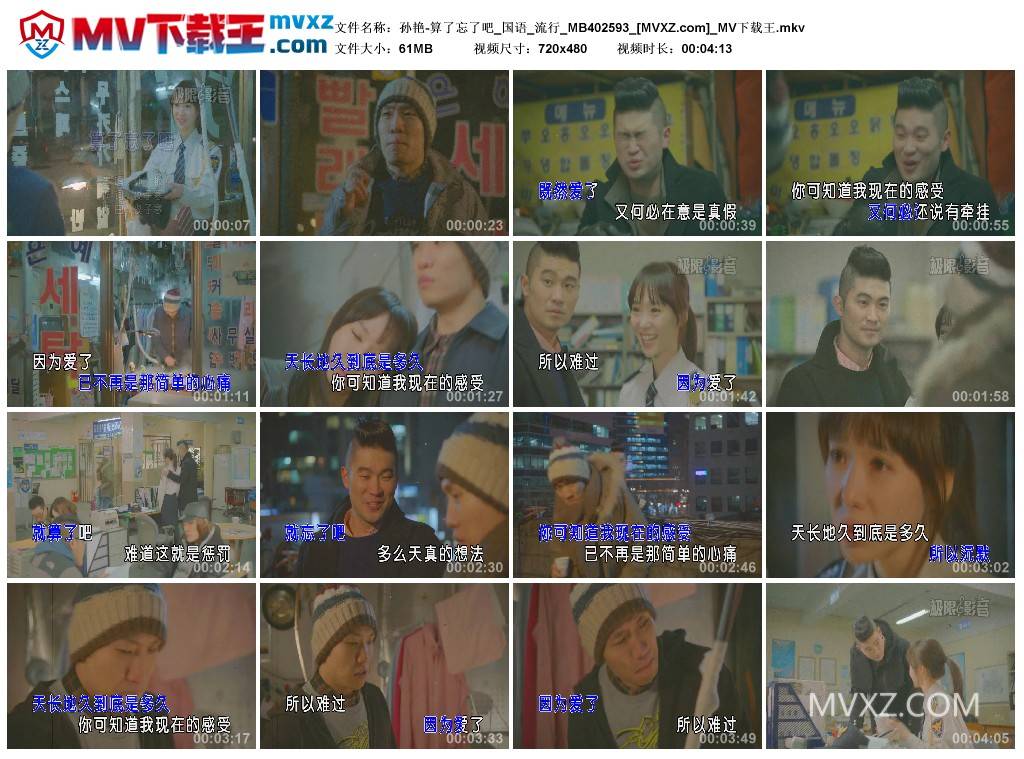 孙艳-算了忘了吧_国语_流行_MB402593